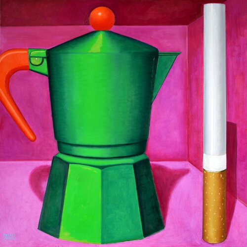 Coffee and Cigarette - 9 by Andrea Vandoni, 회화 for Sale on Singulart