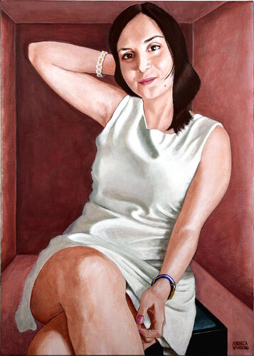 Portrait Of A Girl (2023) van Andrea Vandoni, Schilderij te koop op Singulart
