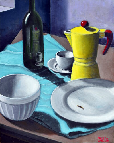 Italic Still Life After Eating Fruit von Andrea Vandoni, Malerei kaufen auf Singulart