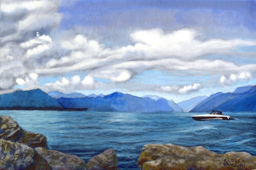 Lake Garda de Andrea Vandoni, Pintura a la venta en Singulart