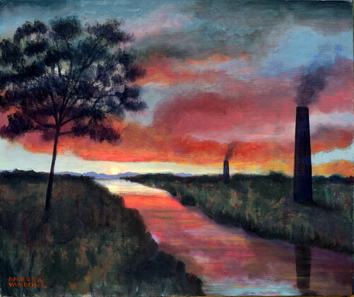 Tramonto Improbabile par Andrea Vandoni, Peinture en vente sur Singulart
