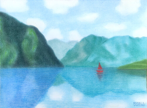 LAGO D'ISEO, ITALIA by Andrea Vandoni, Work on Paper for Sale on Singulart
