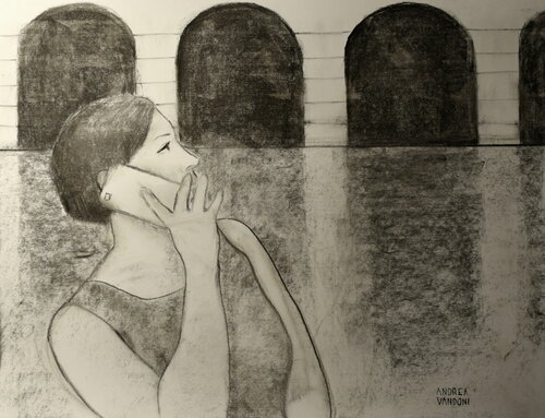 STUDIO SULLE DONNE 2 di Andrea Vandoni, Opera su carta in vendita su Singulart