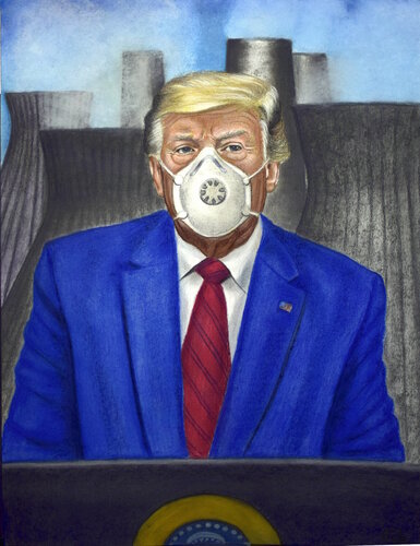 THERE IS NO CLIMATE CRISIS, CORONAVIRUS IS LESS THAN FLU AND EARTH IS FLAT di Andrea Vandoni, Disegno in vendita su Singulart