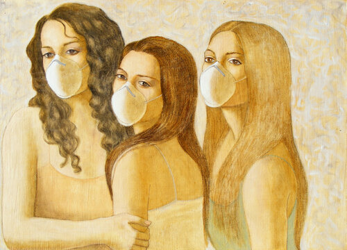 Le Tre Grazie by Andrea Vandoni, Painting for Sale on Singulart