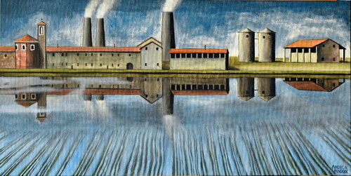 Northern Italy Landscape di Andrea Vandoni, Pittura in vendita su Singulart