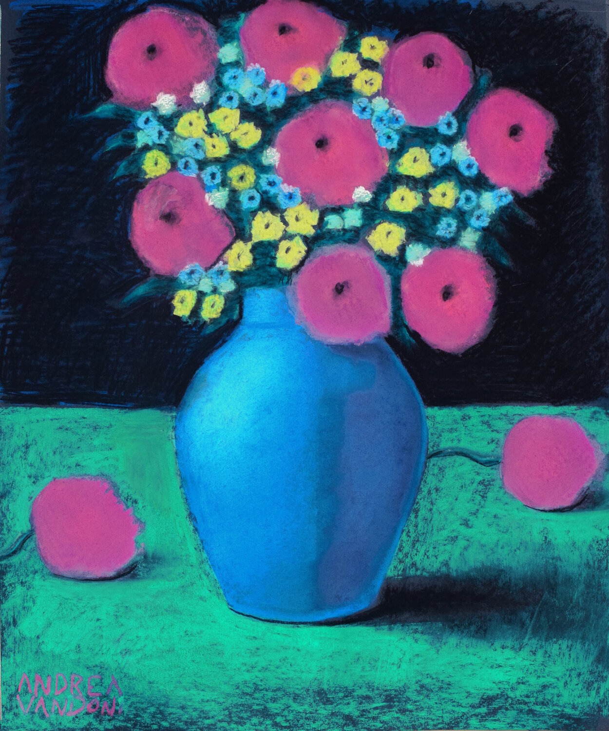 VASE OF FLOWERS  - 4 Andrea Vandoni Zeichnungen zu verkaufen