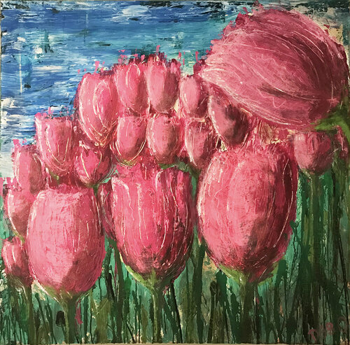 Masterpiece - Tulips di Sven Bode, Pittura in vendita su Singulart