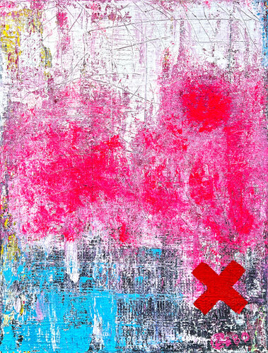 Pink Moon by Sven 'Debo' Bode van Sven Bode, Schilderij te koop op Singulart
