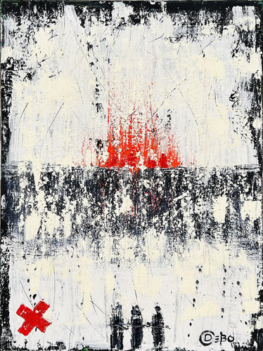 HOW THE EARTH CAUGHT FIRE by Sven Debo Bode van Sven Bode, Schilderij te koop op Singulart