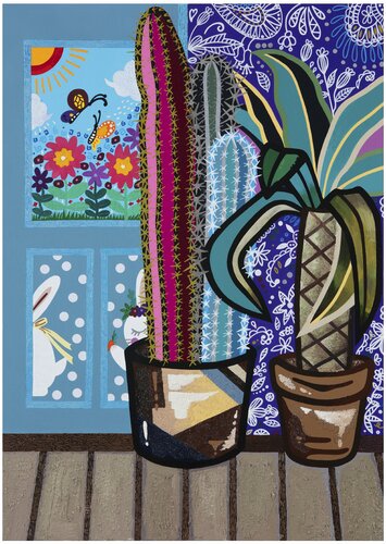 Song of myself_Cactus di Mia Kim, Pittura in vendita su Singulart
