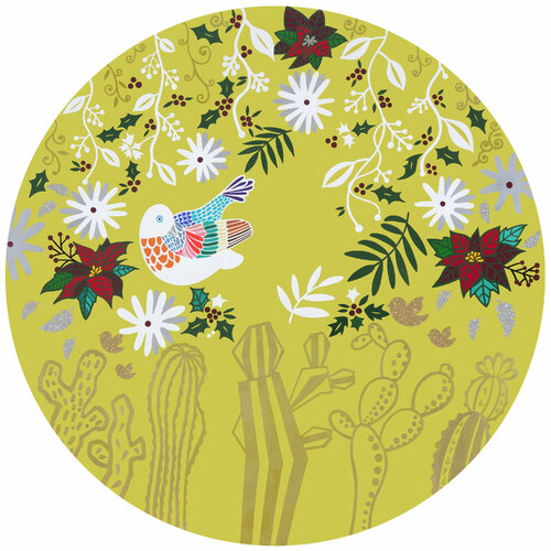Christmas ball hanging in the garden di Mia Kim, Pittura in vendita su Singulart
