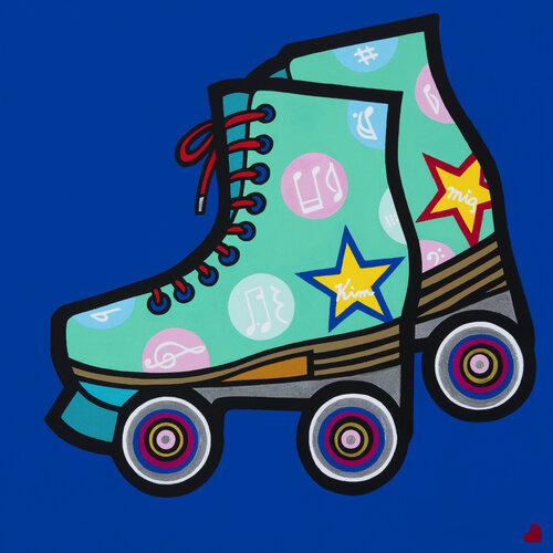 Memories of Roller Skates (Blue) von Mia Kim, Malerei kaufen auf Singulart