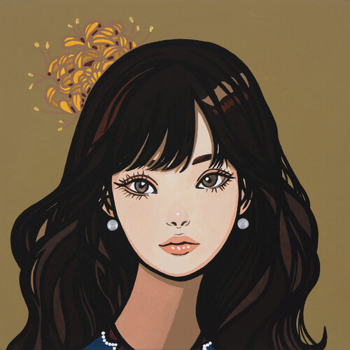 An autumn girl di Mia Kim, Pittura in vendita su Singulart
