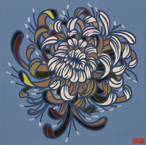A chrysanthemum flower van Mia Kim, Schilderij te koop op Singulart