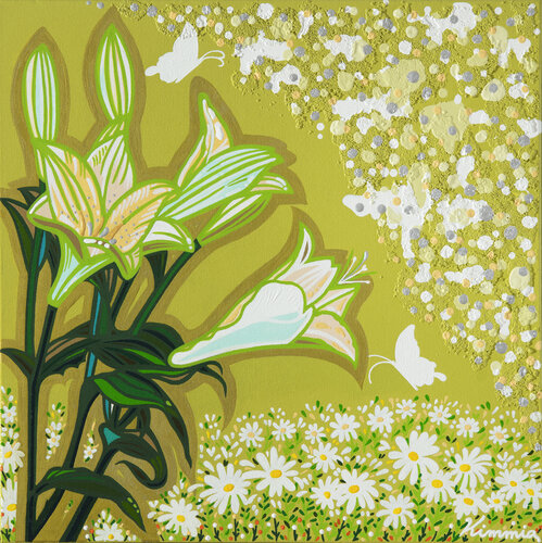 In the garden_Spring di Mia Kim, Pittura in vendita su Singulart