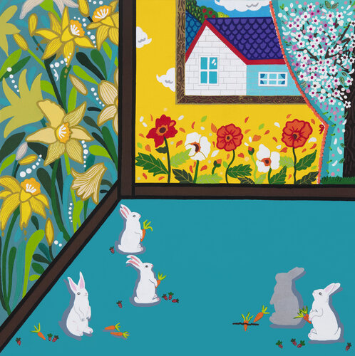 A room of Spring  (In the Garden_Spring: Secret room) van Mia Kim, Schilderij te koop op Singulart