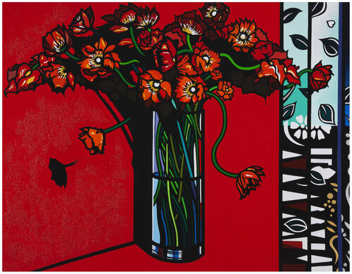 Flower No.2 (in Red room) von Mia Kim, Malerei kaufen auf Singulart