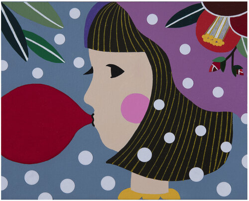 Memories of Camellia blooming di Mia Kim, Pittura in vendita su Singulart