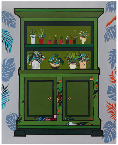 New green decoration cabinet von Mia Kim, Malerei kaufen auf Singulart