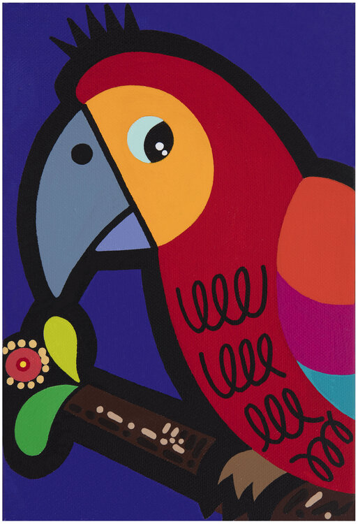 Red parrot Mia Kim
