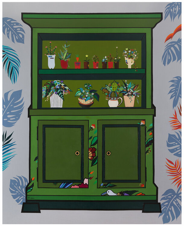 New green decoration cabinet Mia Kim