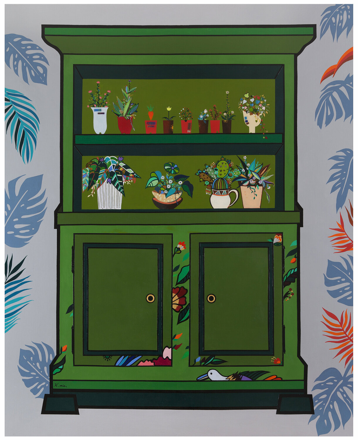 New green decoration cabinet Mia Kim