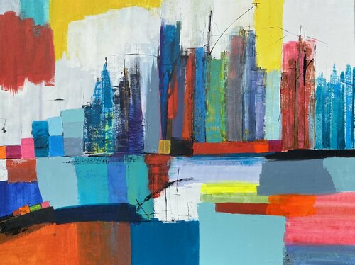 URBAN IMPRESSIONS von Gisela Gaffoglio, Malerei kaufen auf Singulart