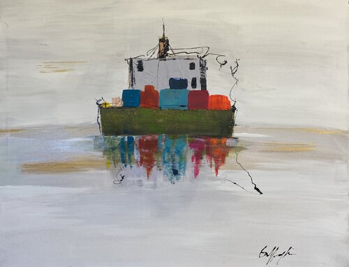 My favorite boat von Gisela Gaffoglio, Malerei kaufen auf Singulart