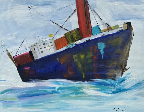 BIG STEEL HEART van Gisela Gaffoglio, Schilderij te koop op Singulart