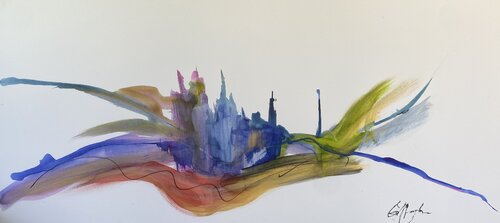 CASTILLOS EN EL AIRE par Gisela Gaffoglio, Peinture en vente sur Singulart