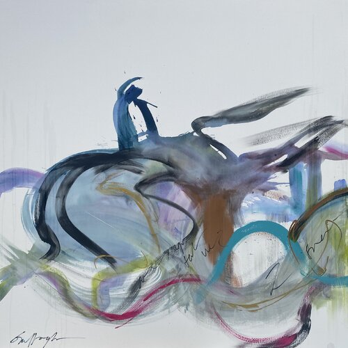 PLAYING WITH DOLPHINS di Gisela Gaffoglio, Pittura in vendita su Singulart