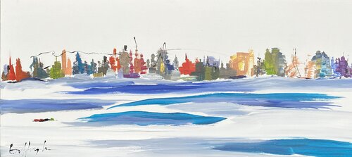 Sailling by the coast von Gisela Gaffoglio, Malerei kaufen auf Singulart