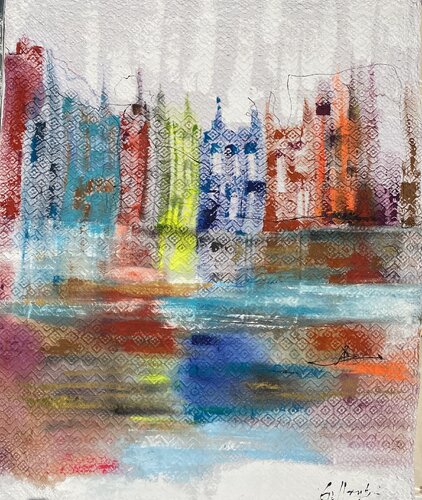 El abrigo de mi ciudad van Gisela Gaffoglio, Schilderij te koop op Singulart