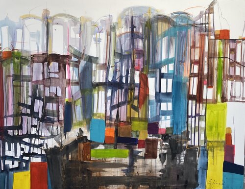 She is leaving di Gisela Gaffoglio, Pittura in vendita su Singulart