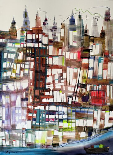 SILUETA PORTEÑA by Gisela Gaffoglio, 회화 for Sale on Singulart