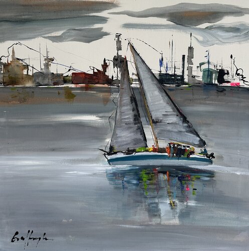 En regata di Gisela Gaffoglio, Pittura in vendita su Singulart