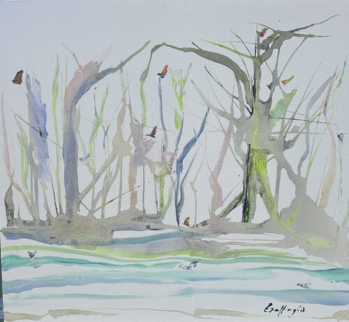 Liszt in a cloudy day di Gisela Gaffoglio, Pittura in vendita su Singulart