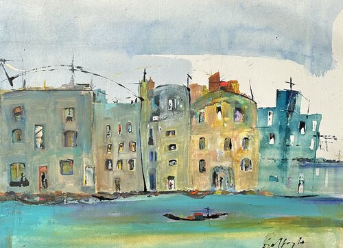 Sobborgo di Venezia von Gisela Gaffoglio, Malerei kaufen auf Singulart