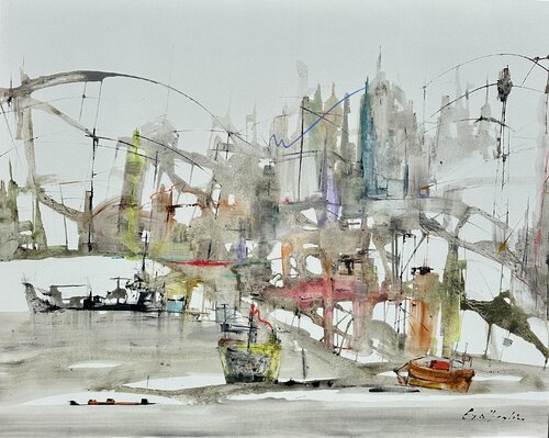 TINTES PORTUARIOS von Gisela Gaffoglio, Malerei kaufen auf Singulart