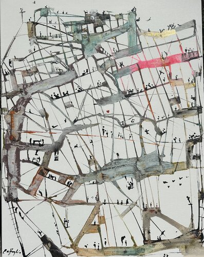 Colmena humana de Gisela Gaffoglio, Pintura a la venta en Singulart