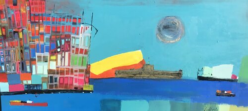 El submarino mágico par Gisela Gaffoglio, Peinture en vente sur Singulart