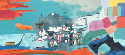 Ese loco atardecer par Gisela Gaffoglio, Peinture en vente sur Singulart