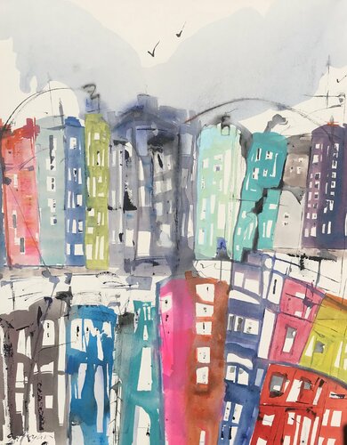 Con otros ojos par Gisela Gaffoglio, Peinture en vente sur Singulart