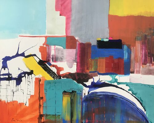 Blue ghost par Gisela Gaffoglio, Peinture en vente sur Singulart