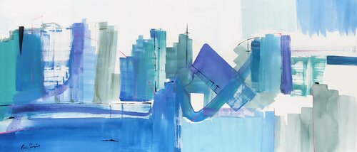 Rhapsody in blue par Gisela Gaffoglio, Peinture en vente sur Singulart