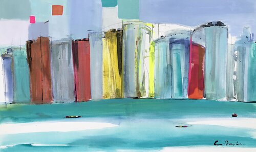 Crazy sky by Gisela Gaffoglio, 회화 for Sale on Singulart