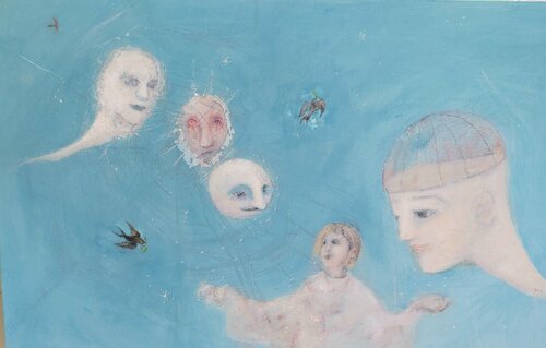 Voices and visions par Julie Barnes, Peinture en vente sur Singulart