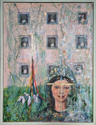 Guardian of dreams par Julie Barnes, Peinture en vente sur Singulart