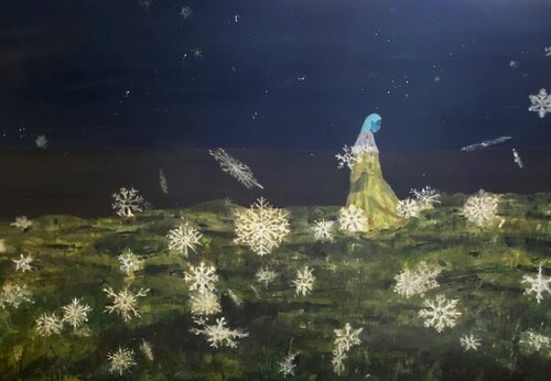 Whispers in the wind par Julie Barnes, Peinture en vente sur Singulart